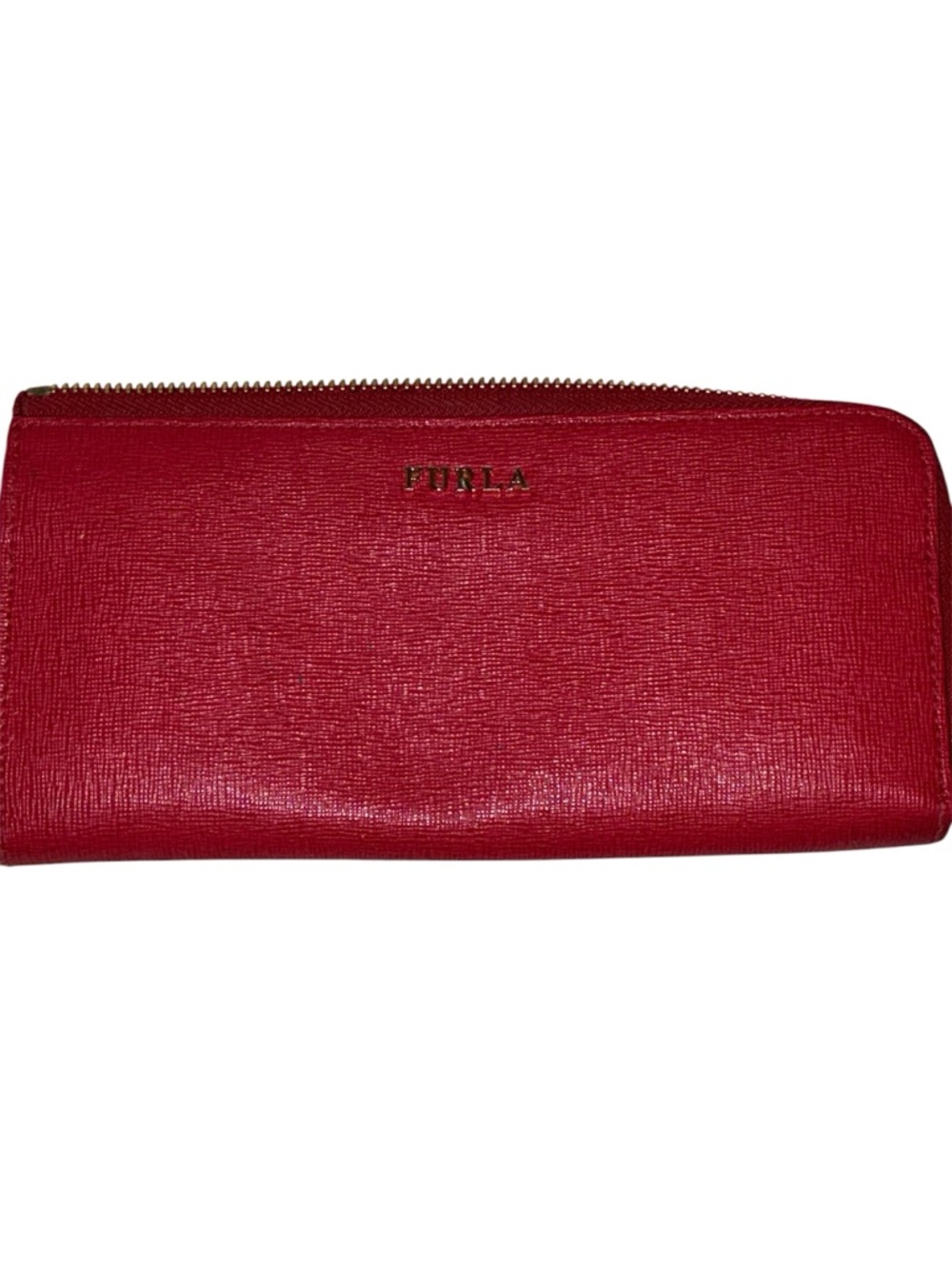 FURLA Women's Ruby Red Saffiano Leather Babylon XL Zip Around Wallet